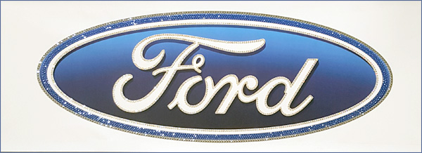 Ford Sign with Swarovski Lacquer Crystals