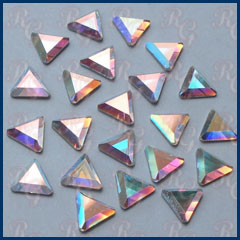 Flat Back Crystal AB Triangles