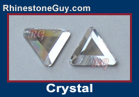 Czech Flat Back Triangle Crystal