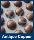Hot fix nailhead Convex Antique Copper