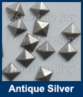 Hot fix nailhead Pyramid Antique Silver