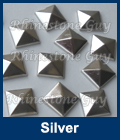 Hot fix nailhead Pyramid Silver