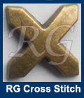 Hot Fix Convex Cross Stitch Nailhead close up