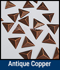 convex nailhead triangle antique copper