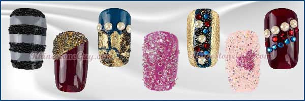 swarovski crystal nail art idea