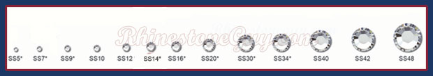 Rhinestone Size Chart Actual Size