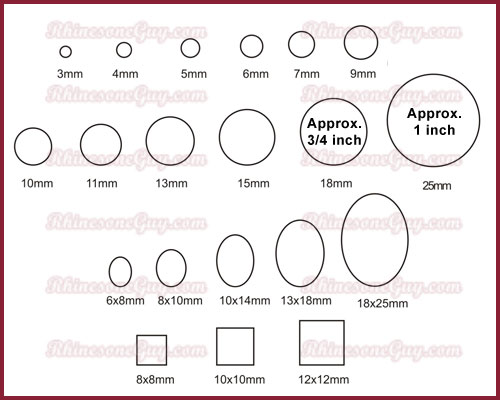 Rhinestones And Chatons Sizes Reference Charts