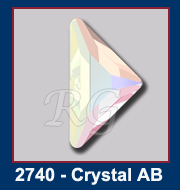 Swarovski 2740 Triangle Gamma Crystal AB