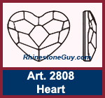 Swarovski 2808 Crystal  Heart