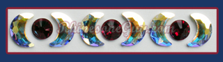 Swarovski Moon with Siam Rhinestones