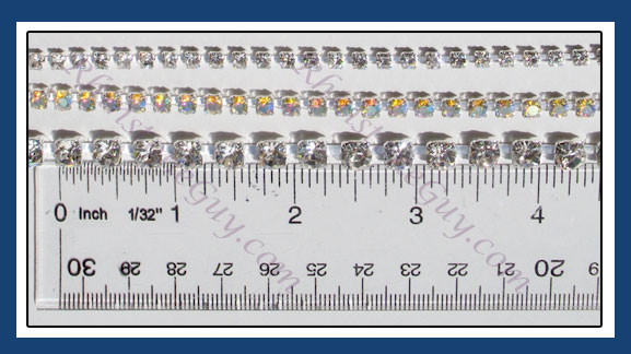 Rhinestone Chain Sizing