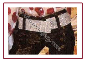 Rhinestone Mesh Belt