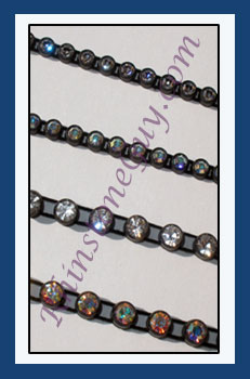 Rhinestone Rim Cup Banding in Black