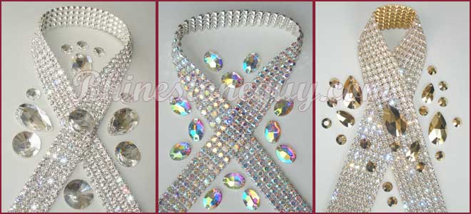 Mesh Rhinestone Banding Crystal