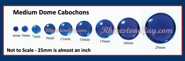 Round Glass Cabochons Sizes