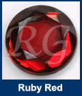 Rose Cut Jewel Ruby Red
