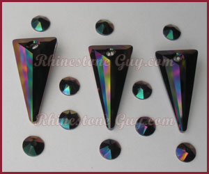 Swarovski Spike Pendant Rainbow Dark