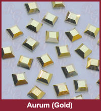 Czech Preciosa Square Aurum Gold