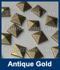 Hot fix nailhead Pyramid Antique Gold