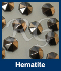 Hot fix nailhead Diamond Cut Hematite