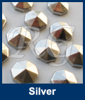 Hot fix nailhead Diamond Cut Silver