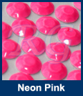 Neon Pink Rhinestuds Hot Fix