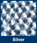 Silver Rhinestuds Hot Fix