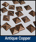 convex nailhead pyramid antique copper