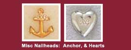 Misc Nailheads Anchor Heart 