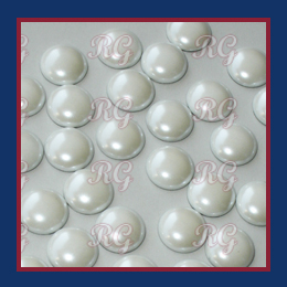 KEJUEEB Hotfix Half Pearls Beige Flatback Pearl Beads with Heat-Activated  Glue Hot Fix Ceramic Half Round Flat Back Loose Gem for DIY Art Crafts