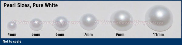 RG Pearls Pure White Sizes