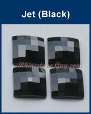 RG Flatback Chessboard Square Jet Black