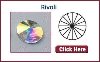 RG Premium Rivoli Flat Back rhinestone Shape