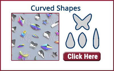 RG Premium luxury curved rhinestone Shapes