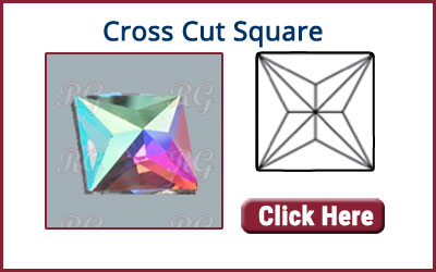 RG Premium Luxury Cross Cut Flat Back Square