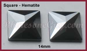 RG Cross Cut Square Hematite
