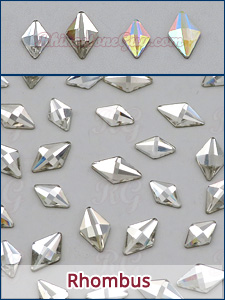 rg premium luxury rhombus rhinestone shape