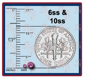 Swarovski 6ss and 10ss Rhinestone Scale