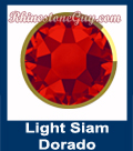 Swarovski Rimmed Rhinestone Light Siam Dorado