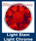 Swarovski Rimmed Rhinestone Light Siam Light Chrome
