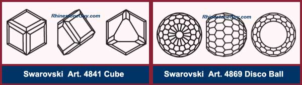 Swarovski 4841 Cube and 4869 Disco Ball