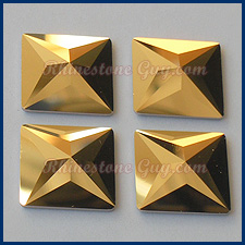 swarovski 2404 square aurum flat cut squares cross