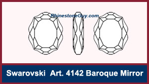 Swarovski Baroque Mirror Flat Back Fancy Stones