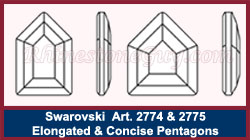 Swarovski Pentagons 2774 and 2775