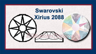 Swarovski Xirius 2088 Crystal AB Rhinestone Chart