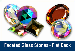 Czech Flat Back Glass Faceted Jewels
