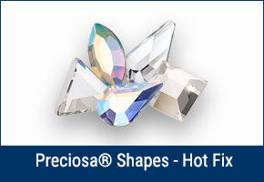 Preciosa Hot Fix Rhinestone Shapes