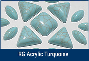RG acrylic Flat Back Turquoise