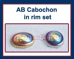 Cabochons in Rim Set