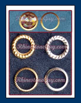 Rim Set Rope Edge and Engraved